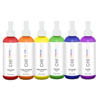 Group of Chi Chromashine SemiPermanent Hair Colors on white background